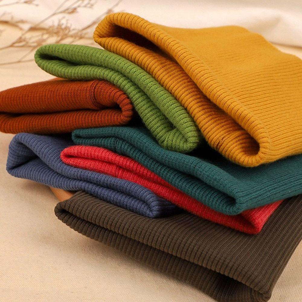 Stretchy Knit Rib Cuff Elastic Tubular Rib Knit Fabric Sewing Accessories Jacket Sewing  Adult Kids