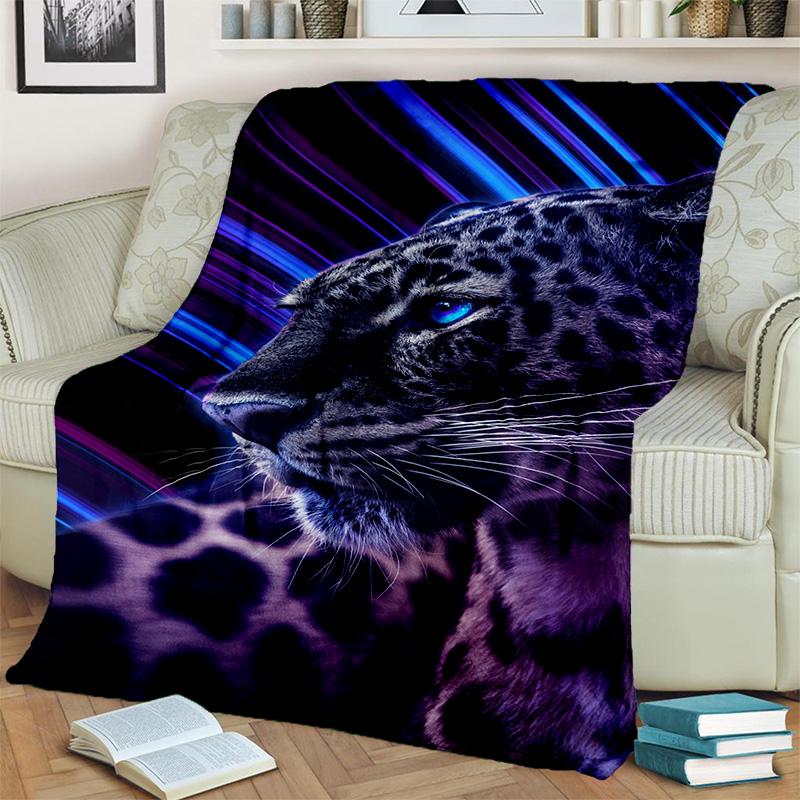 Bestia Zwierzę Leopard Gepard Kreskówka Koc, Miękki Koc do Rzucania do Domu Sypialni Łóżka Sofy Pikniku Podróży Biura Koc Okrywowy Dziecko