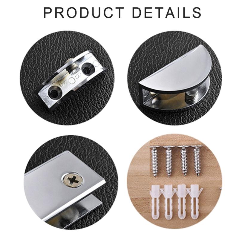 Modern Metal Glass Clips Multipurpose Glass Brackets Multifunction  Metal Glass Fixtures for DIY Projects & Retail Displays
