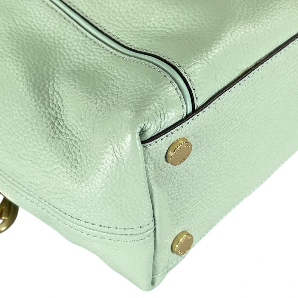 Michael Kors Satchel Shoulder Bag Handbag Cowhide Light Green Women 35S0GYZS3L Used