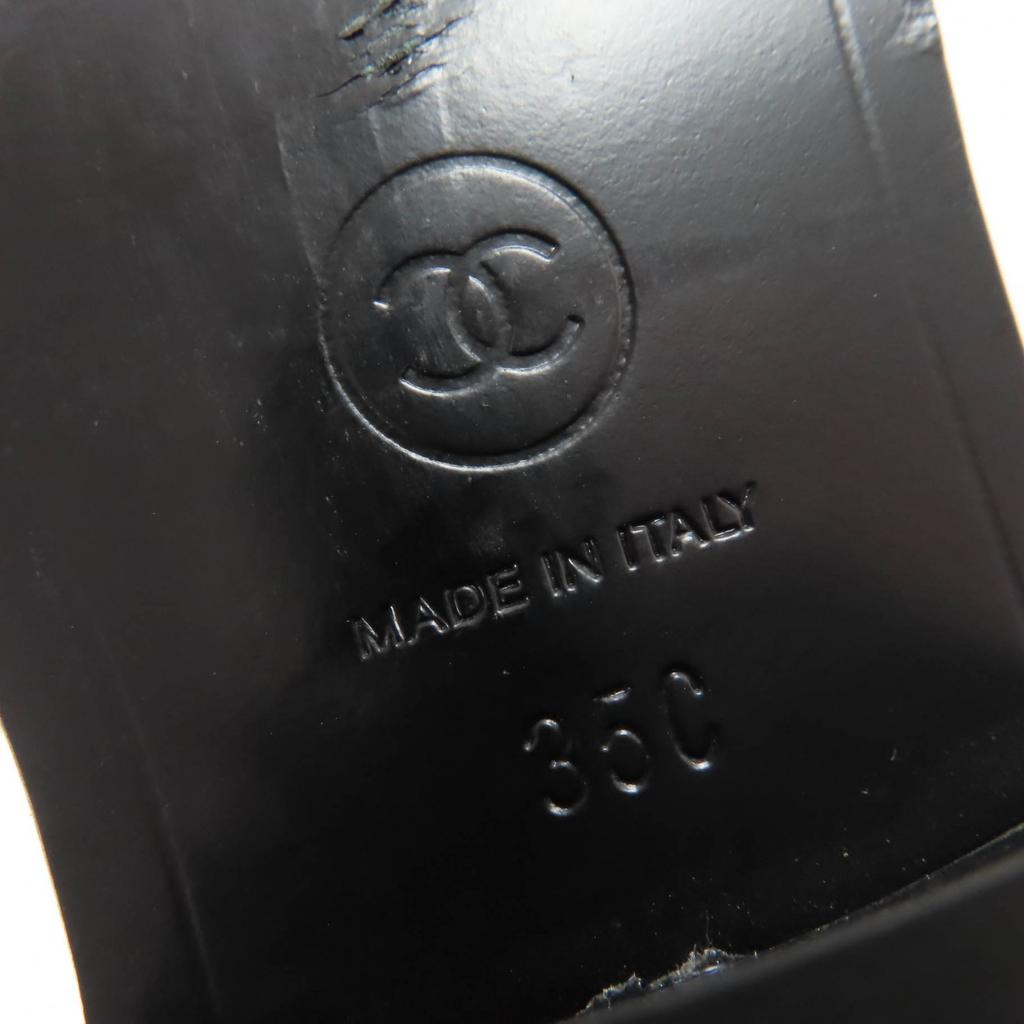 Great CHANEL short boots COCO Mark Leather Ankle Boots black Women 35 22B G38067 Used