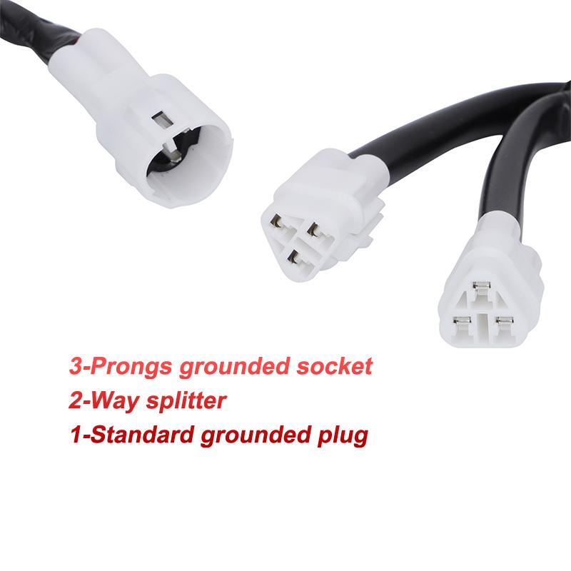Motorcycle Power Outlet Splitter Kit For Yamaha Tenere 700 Super Tenere Conector for USB Charger GPS Auxiliary Light Heated Grip