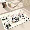 Cute Panda Door Mat, Cartoon Animal Welcome Rug, Non-Slip Entrance Floor Mat, Cozy Home Decor for Living Room