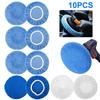 10Pcs 10Inch Car Polishing Pad Auto Soft Microfiber Bonnet Polisher Soft Wool Wax Wash Buffer Cover Cleaning Tools Accessories