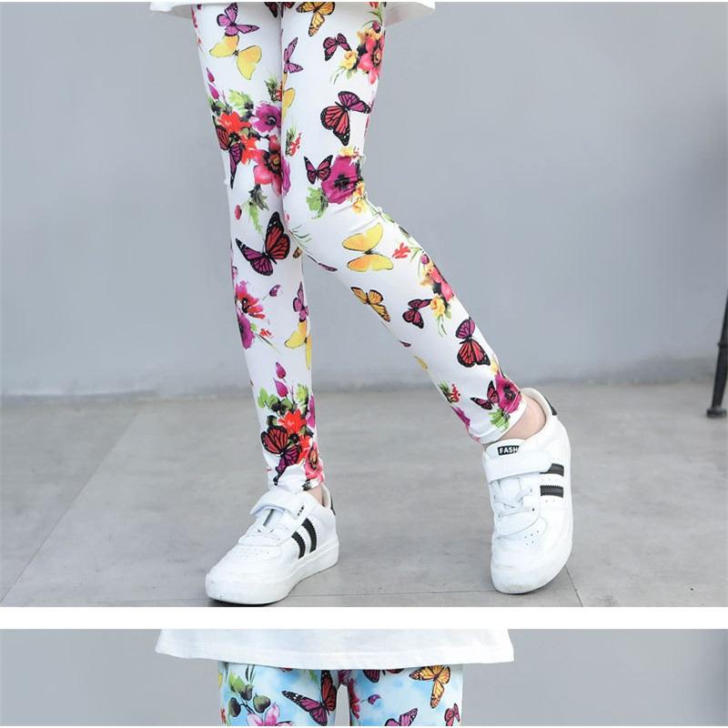 Girls Leggings Spring Autumn Thin Kids Stretch Printed Pants Korean Style Children's Clothing Trousers Stylish And Comfortable Kids Leggings For Girls