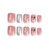 Christmas Detachable Glitter False Nail Stickers – 24 Pieces
