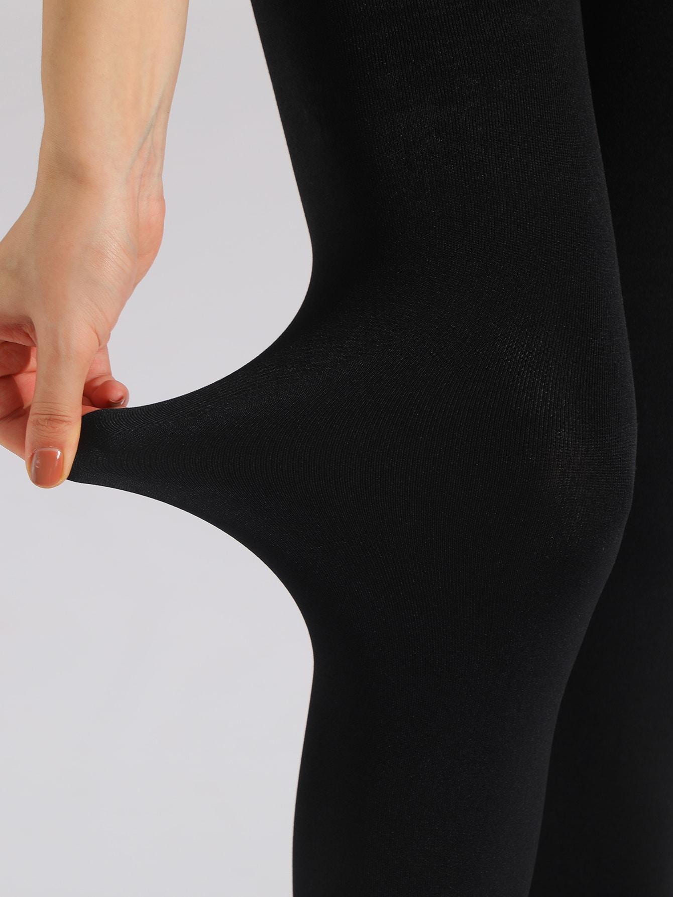

A Pair Of Women S Black Fashionable Regular Slim Blacksolid Color Pantyhose Designing For Ladys And Girls M