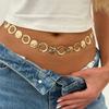 IngeSight.Z 2026 New Summer Sexy Gold Color Hollow Round Belly Waist Chain Women Trendy Skirt Pant Belt Accessories Body Jewelry