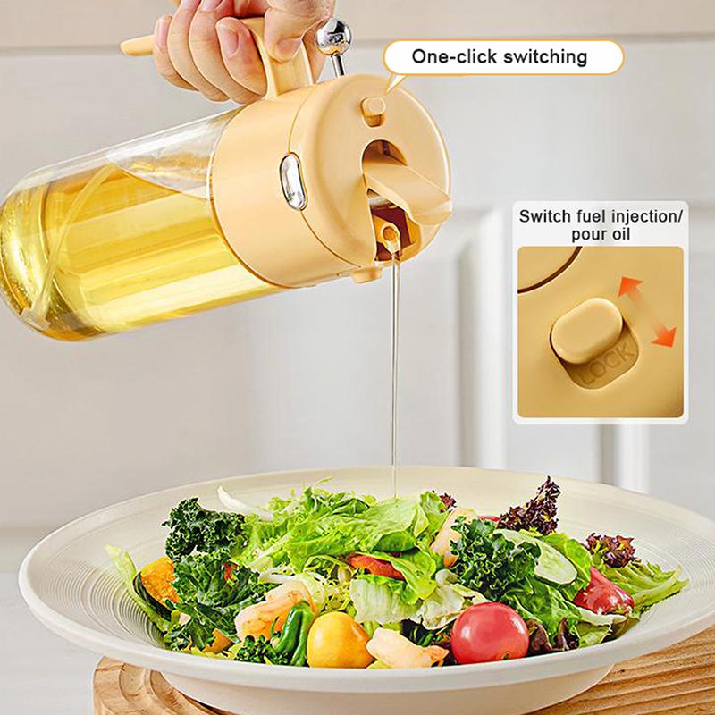 Oil Dispenser For Kitchen,550Ml Leakproof Glass Oil Bottle With Auto Flip Cap,Olive Oil Dispenser For Kitchen Cooking