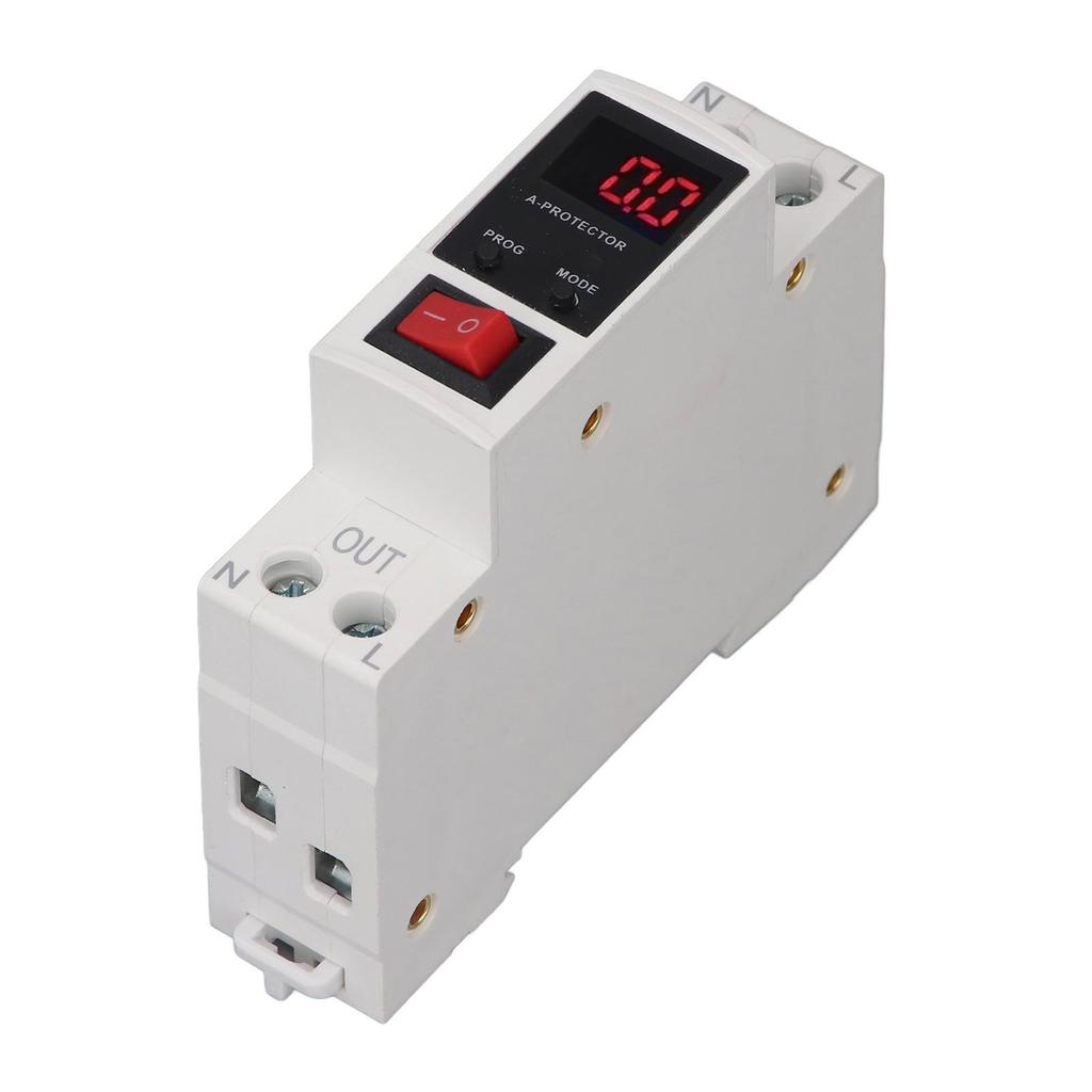 Self Recovery Over Current Protector Single Phase Protective Device Din Rail Digital Delay Manual