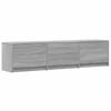 TV Stand with LED Lighting Grey Sonoma 165 X 34 X 40 Cm