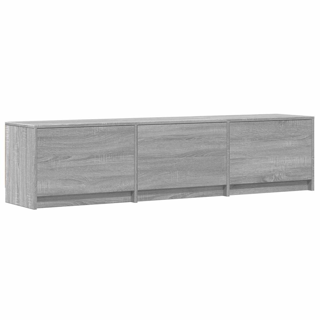 TV Stand with LED Lighting Grey Sonoma 165 X 34 X 40 Cm