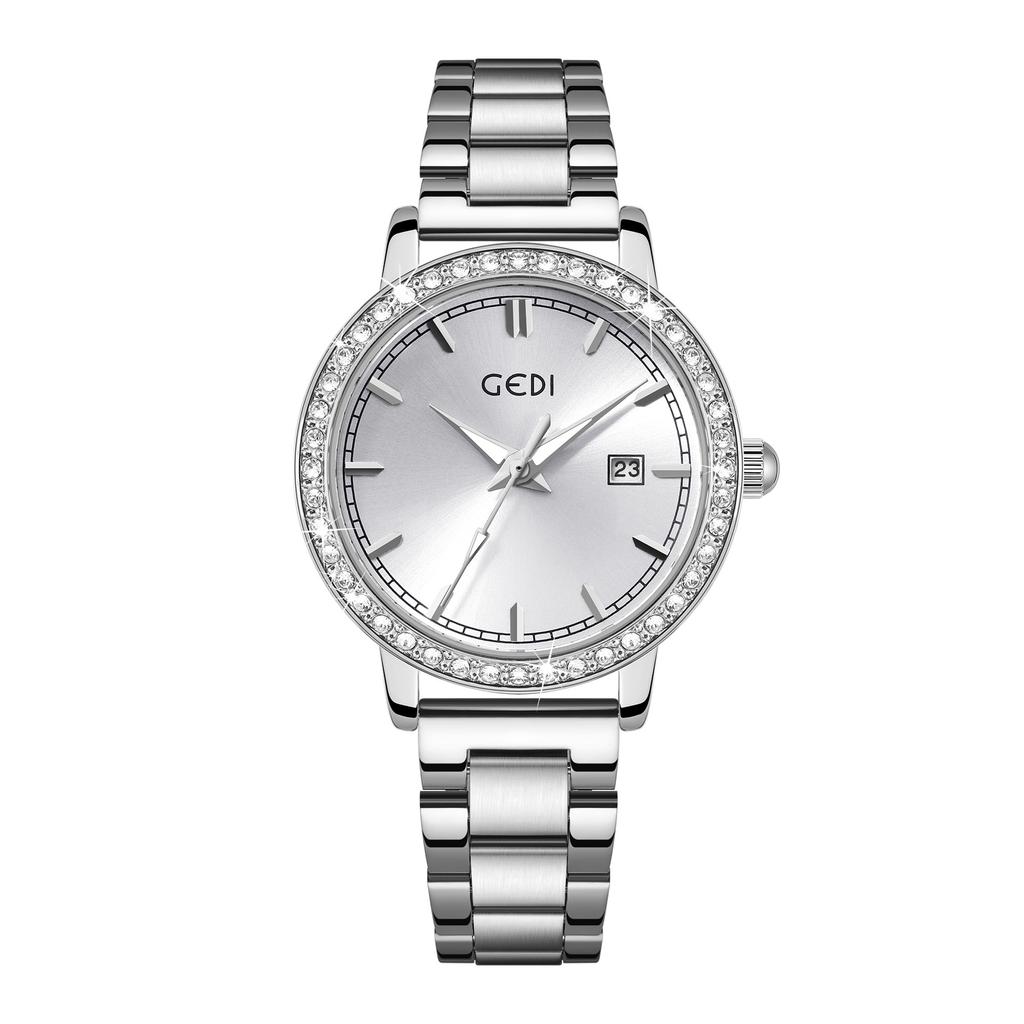 Light Luxury Stainless Steel Women'S Watch Calendar Waterproof Premium Watch Women'S Quartz Watch