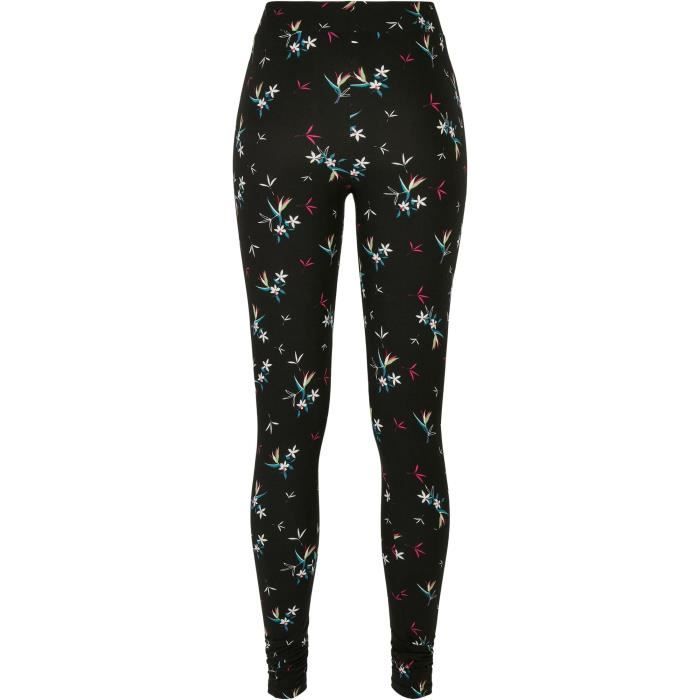 Legging femme Urban Classics Soft AOP - noir/blanc/rose/bleu - L