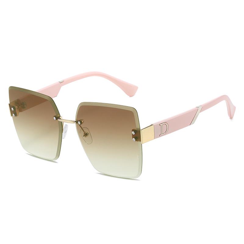 

Трендовые безободковые квадратные солнцезащитные очки 2023 года - Европейский и американский стиль Regular