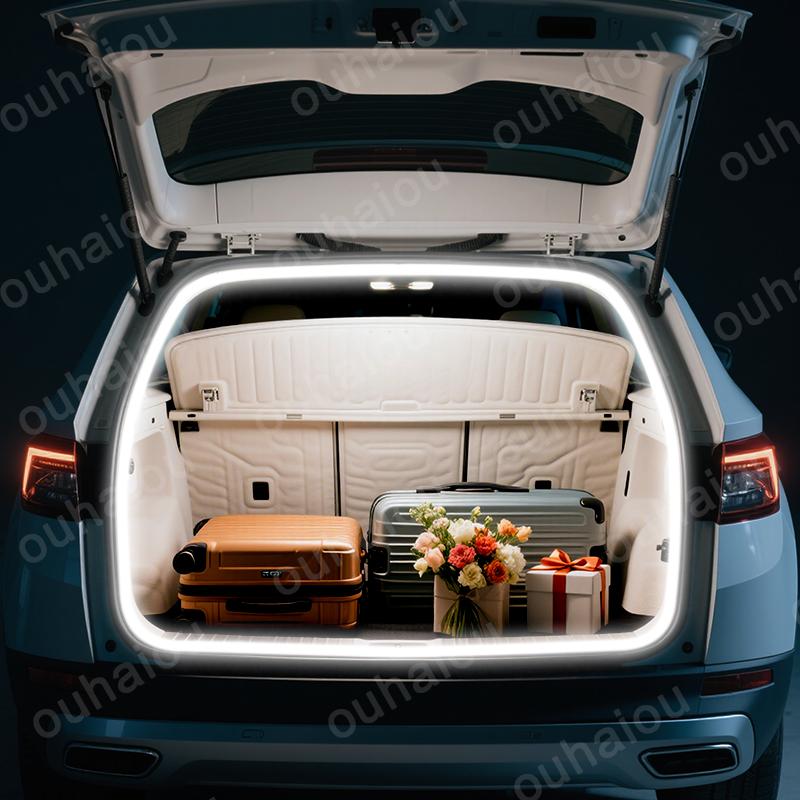 For 2017-2025 Skoda series Kodiaq trunk light modification light Atmosphere lights White warm white Rear Trunk LED Light Bar 17-23 Skoda Kodiaq