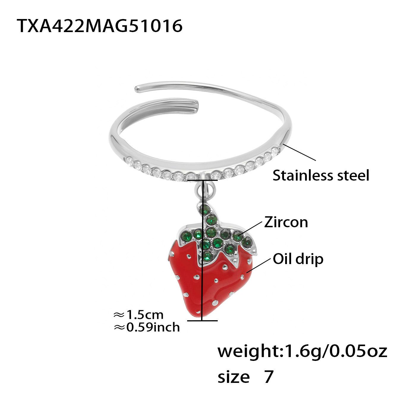 Qiong Yao Dopamine DIY Fruit Zirconia Multi-Pendant Jewelry Set, 18k Gold-Plated Fashion Cross Accessories