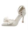 Fashion Women's Pointed Bow Sandals Low Heel Stilettos Lightweight Party Shoes Summer Fashion Sexy 2025 New Style