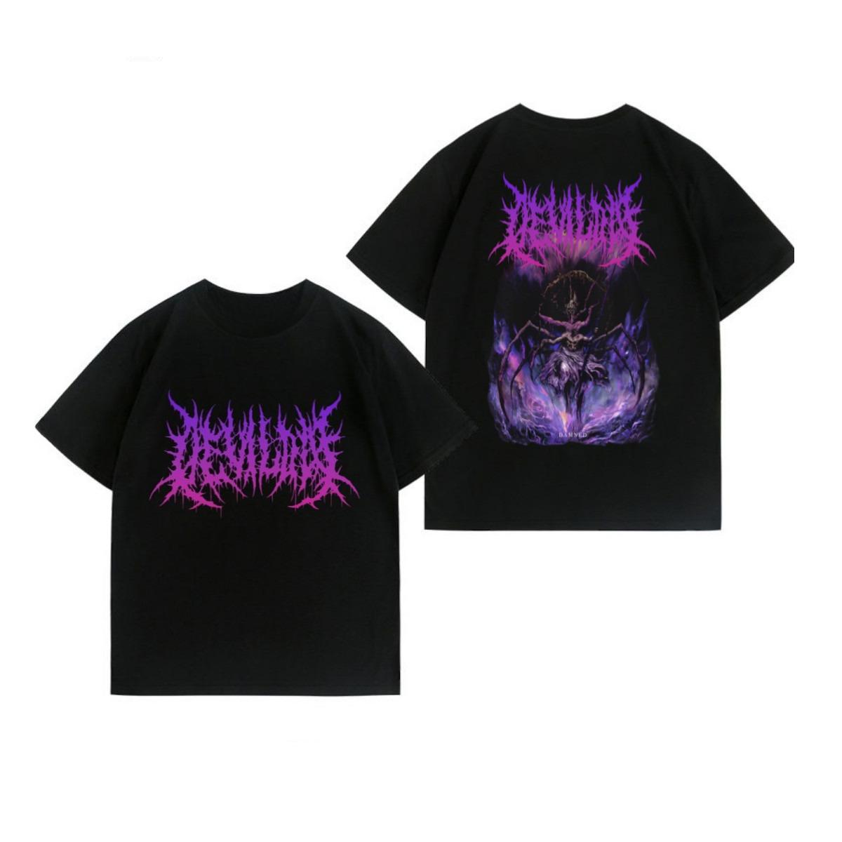 

Facelift Deformation Band s Album-style Cover Print Short-sleeved Summer Cotton Shirt T-shirt 2XL