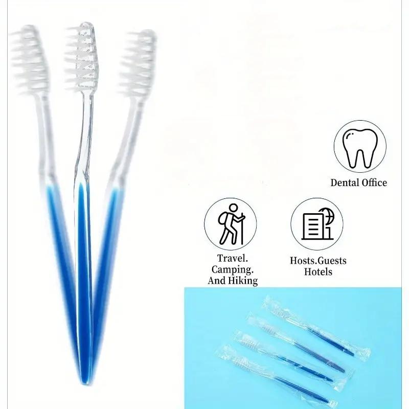 30/70Pcs Packaging Disposable Toothbrush Single Individually Packaged Medium Soft Bristles Travel Hotel Use Adult Manual Toothbrush Disposable Use