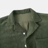 Men's 2023 Summer Solid Color Suit Collar Shirt & Shorts Set