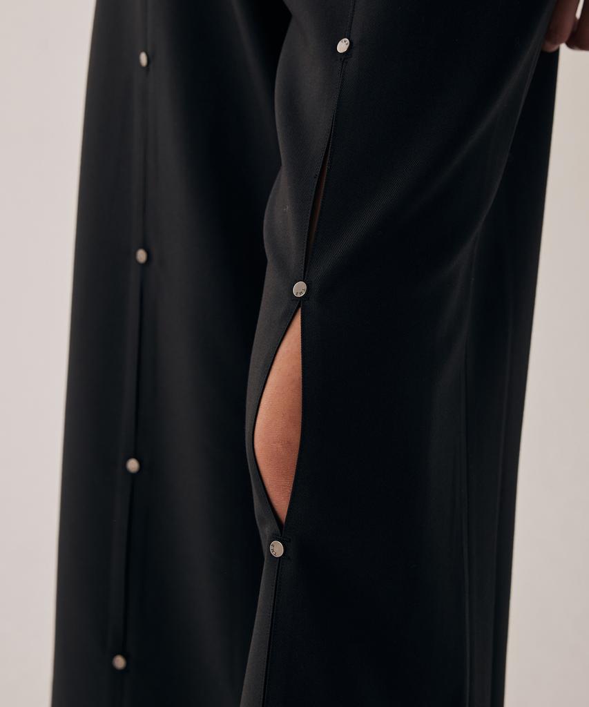 Teulimingbeodeu Rivet Slit Trouser [ Black ]