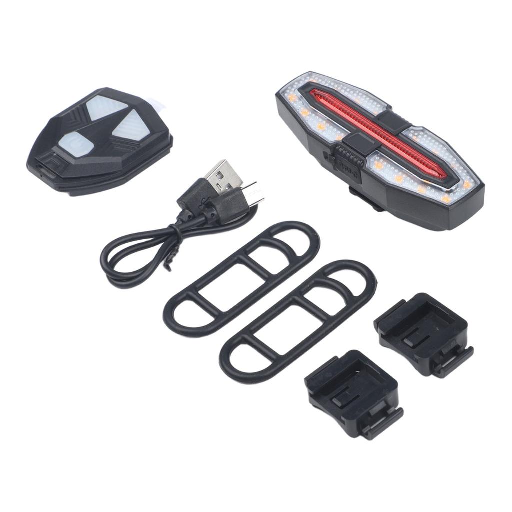 Wireless Remote Solar Bike Turn Signal Tail Light for Cycling Safety At Night