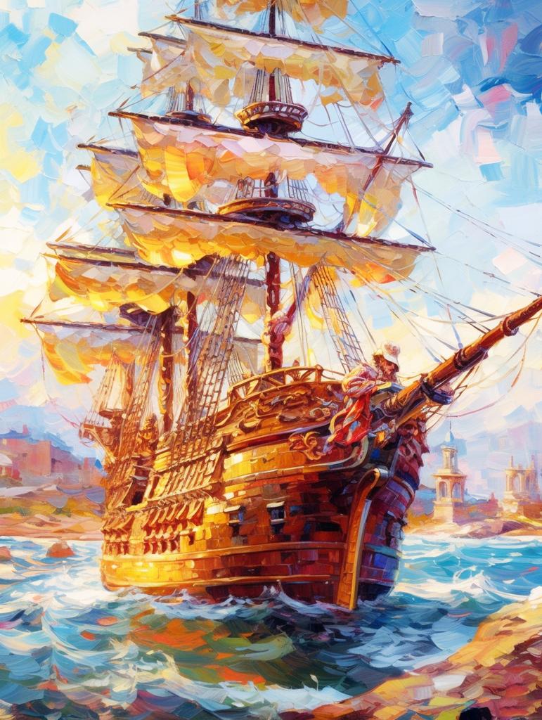 Boat Diamond Painting Sunset Landscape Rhinestones Picture Embroidery Seaside Diamond Mosaic New Arrival Kits Wall Decor