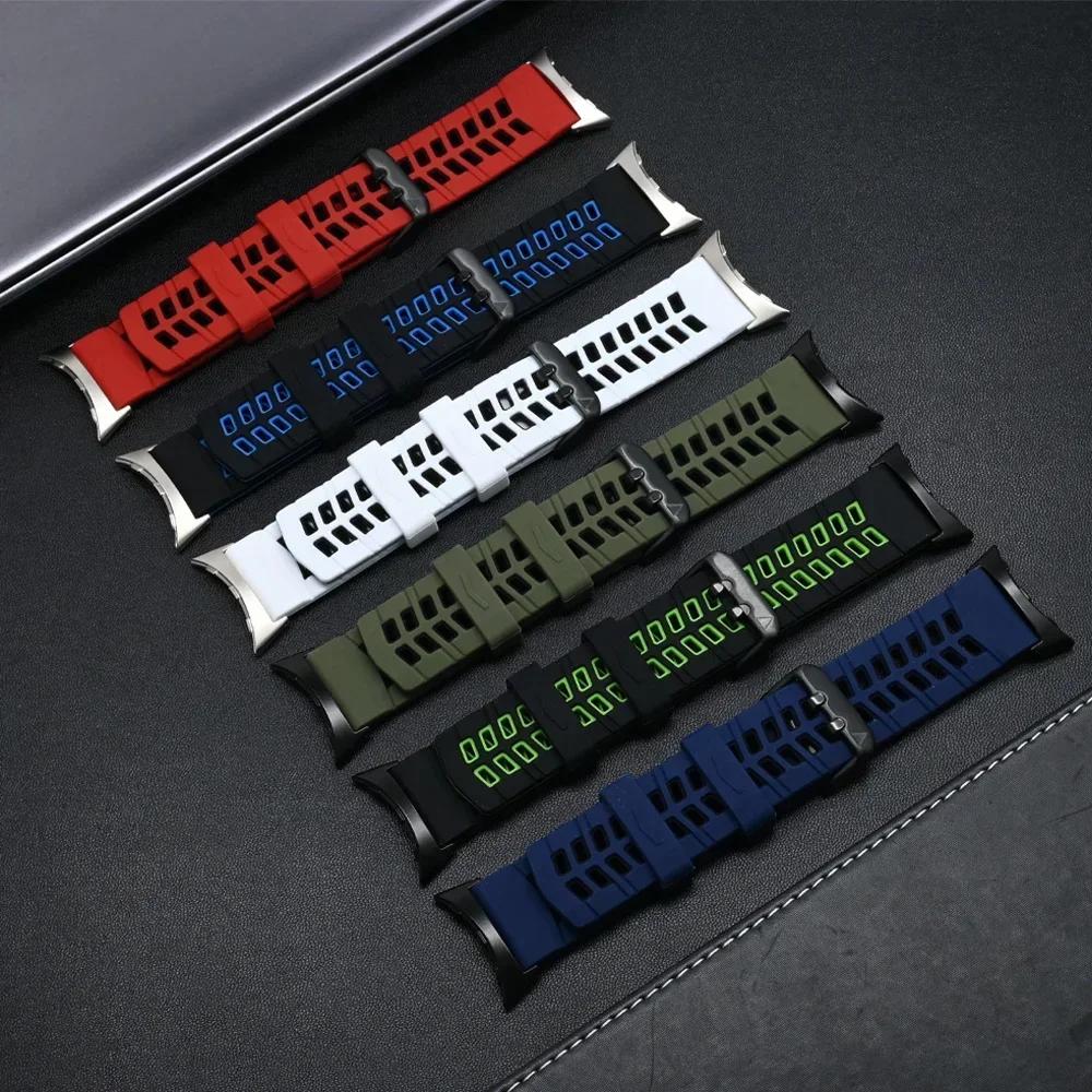 Silikonband für Google Pixel Watch 3 45mm Sportarmband für google pixel 3 PIXEL 45MM Correa Herren Armband Uhrenarmband Zubehör