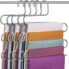 Durable Metal Space-Saving Multi-Layer Pants Hanger Ideal for Suits, Jackets & Tops, - Perfect Closet Organizer, Drying Rack