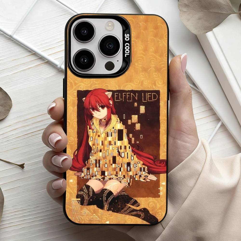 

Чехол для телефона E-Elfen Lied L-Lilium Lucy для iPhone 17, 16, 15, 14, 13, 12, 11 Plus, Pro Max Конфетный Посеребренный Внутренний Чехол iPhone14ProMax
