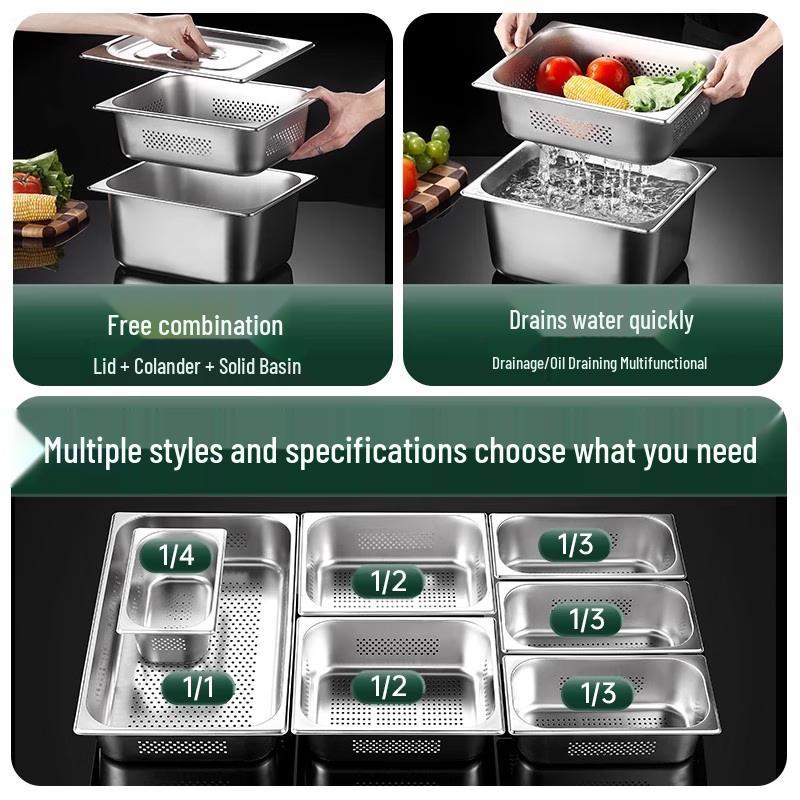 Commercial Perforated Stainless Steel Gastronorm Drain Pan