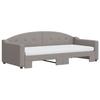 VidaXL Daybed with Trundle and Mattress Taupe 90x200 Cm Fabric 3197551