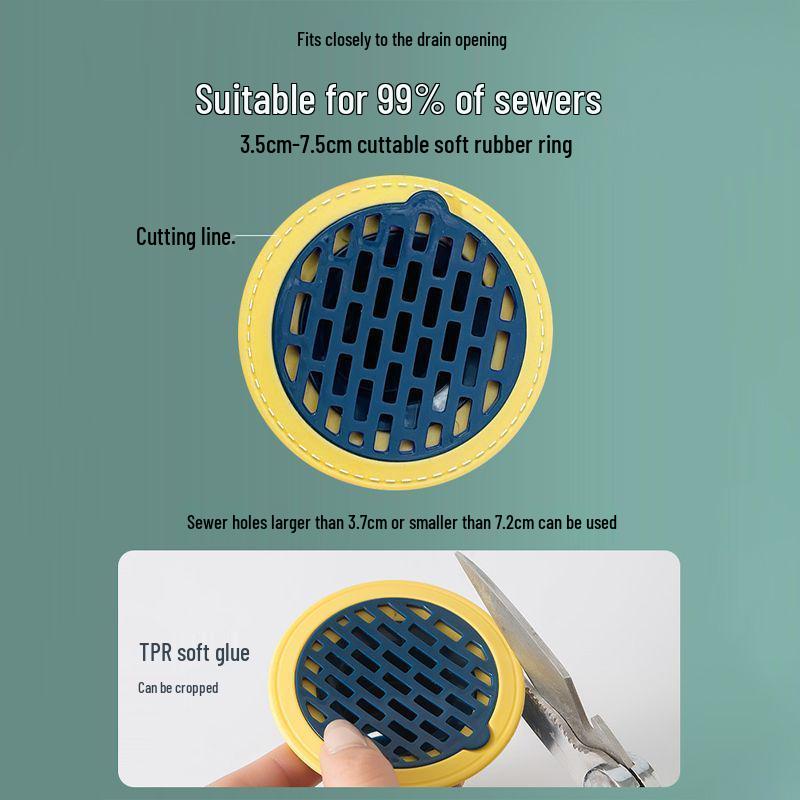 Universal Anti-Clogging & Anti-Insect Floor Drain Deodorizer Cover for Bathroom