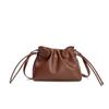 Leather Women's Bag Handbag New Drawstring Small Bag Pleated Cloud Bag Shoulder Messenger Bag