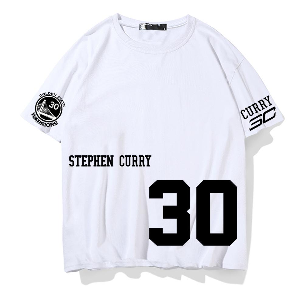 Warriors Curry No. 30 short-sleeved T-shirt for men s summer young students casual loose printing pure cotton half-sleeves XXS