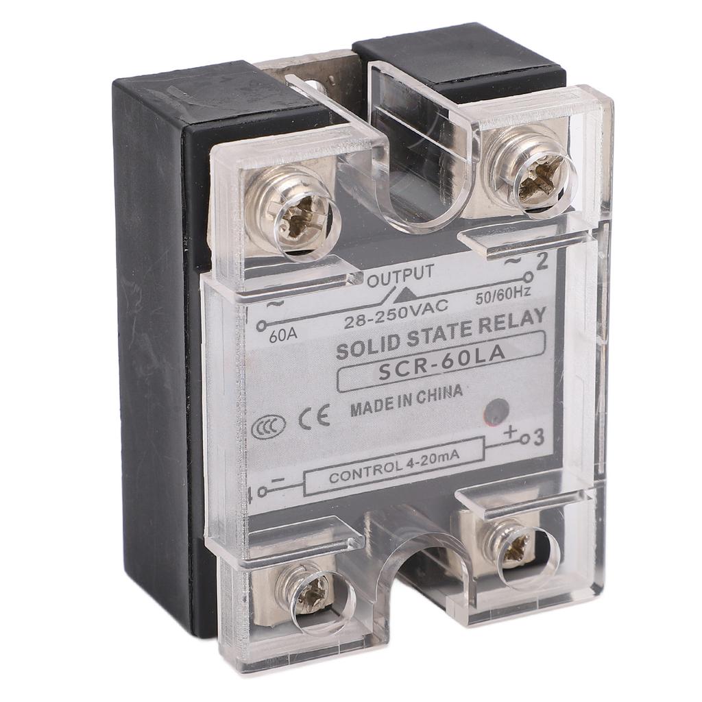 Solid State Relais 4‑20mA Eingang 28‑250VAC Ausgang SSR Modul Stufenloser Spannungsregler