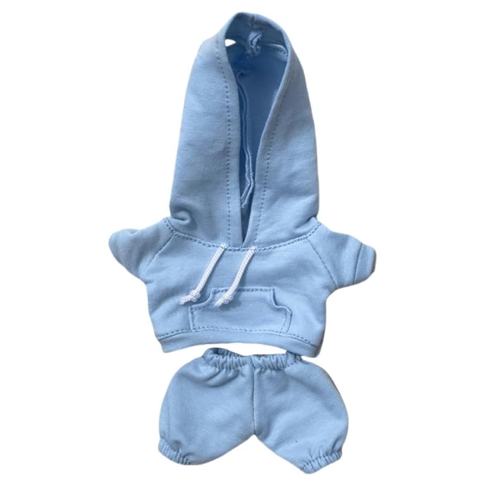 

Cimoon Doll Clothes Blue Hoodie Set for 15cm and 17cm Plush Toys, Dress Up Costume, DIY Accessories