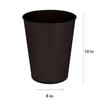 Compact Iron Bathroom Trash Can Lightweight Round Waste Basket Home Office Indoor Use Oil-Stained Bronze 5L Capacity