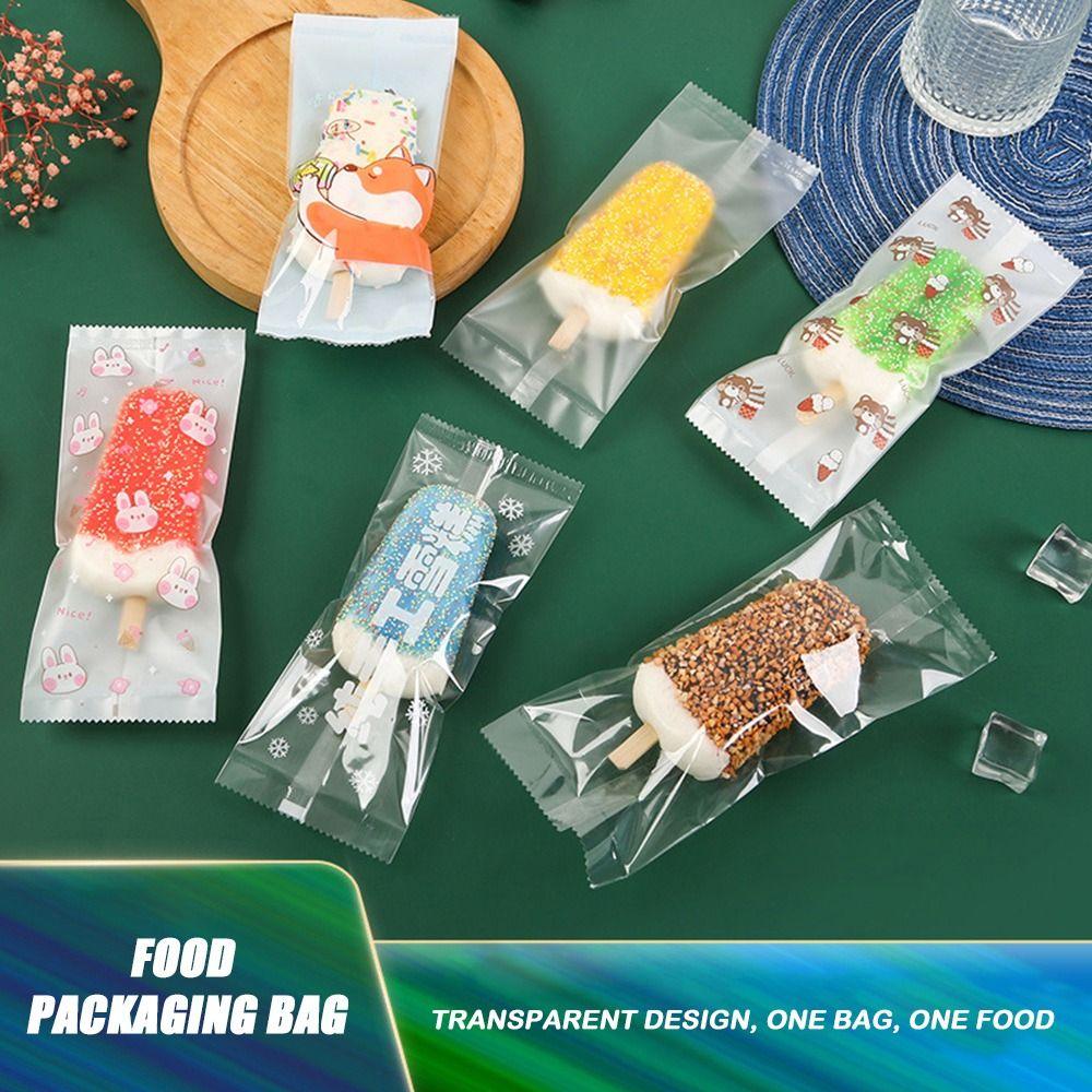 Homemade Packaging Bag 100Pcs Protective Cover Cute Ice Cream Bags  Ice Popsicle