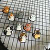 1/6 Stuks Schattige Cartoon Diverse Kat Tennisracket Demper Siliconen Schokdemper Om Trillingen van Tennisracket te Verminderen