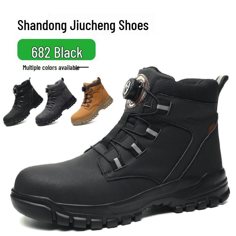 High-Top Steel Toe Safety Boots - Anti-Smash & Puncture Resistant, Durable & Comfortable Work Shoes