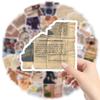 10/30/50PCS Vintage Newspaper Sticky Graffiti Sticker Aesthetic PVC Phone Ins Decorative Sketchbook Scrapbook