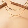 Sweater Chains Cross Necklace Cross Metal Clavicle Chain Fashion Double Layer Choker  Women Gifts