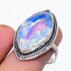 Natural Milky Opal Gemstone 925 Sterling Silver Jewelry Ring Size 8 Q3b94