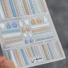 Decals Nail Sweater Cloth 5D Nail Stickers Embossed Winter Knit Art Decorati