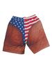 Funny US Flag Briefs 3D Beach Shorts Realistic Hairy Legs Graphic Swim Trunks Novelty  Patriotic Costume Beach Shorts for Men