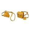 Bolso Bandolera de Bloque de Queso Lindo Triángulo Cuadrado Cartera de Queso Bolso Pequeño Bandolera con Correa Ajustable para Monedas Llaves Pintalabios
