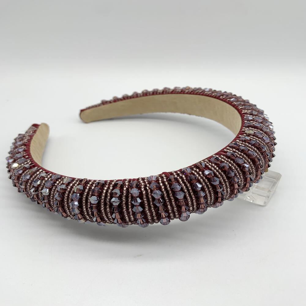 Baroque Rhinestone Headband Crystal Padded Hair Band Glittering Hair Accessories for Women Girls