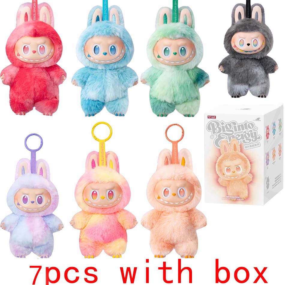 INS Korejský roztomilý kreslený Labubu Macaron 3. generace Vysokoenergetický batoh Ahead Series Plyšový přívěsek Keychain Tajemná krabička Překvapivé dárky